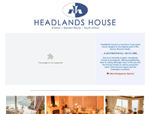 Tablet Screenshot of headlandshouse.co.za